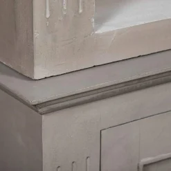 Bibliothèque 2 portes en acacia massif et plaquage marron - 130x55x220 cm