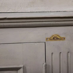 Bibliothèque 2 portes en acacia massif et plaquage marron - 130x55x220 cm