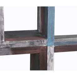 Bibliothèque asymétrique manguier pushkar multicolore - 75x30x185 cm