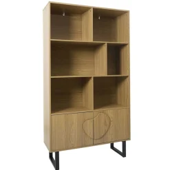 Bibliothèque Calypso marron/noir - 100x35x180 cm