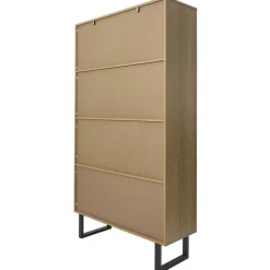 Bibliothèque Calypso marron/noir - 100x35x180 cm