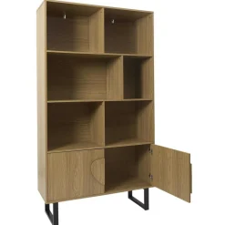 Bibliothèque Calypso marron/noir - 100x35x180 cm