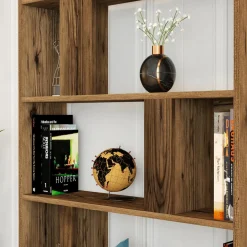 Bibliothèque lima noyer - 90x180x20 cm