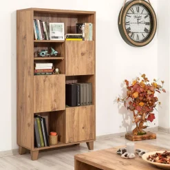 Bibliothèque Marina Flora marron - 80x155x36 cm