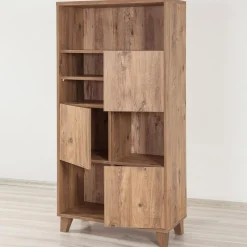 Bibliothèque Marina Flora marron - 80x155x36 cm