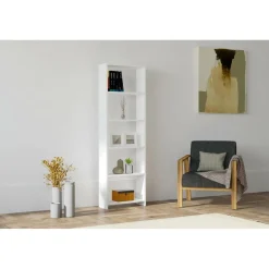 Bibliothèque new blanc - 160x50x19.6 cm