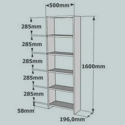 Bibliothèque new blanc - 160x50x19.6 cm