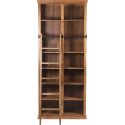 Bibliothèque ouverte échelle acacia emma marron - 100x35x240 cm