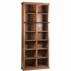 Bibliothèque ouverte échelle 200 cm Acacia Emma II Marron - 100x35x200 cm