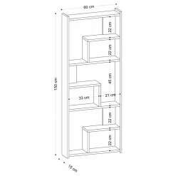 Bibliothèque prins blanche - 60x150x15 cm