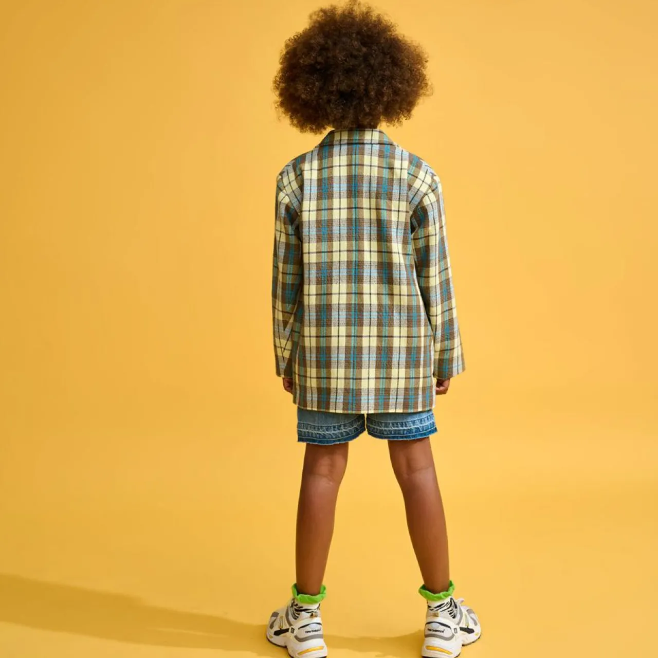 Blazer Chick à carreaux multicolore