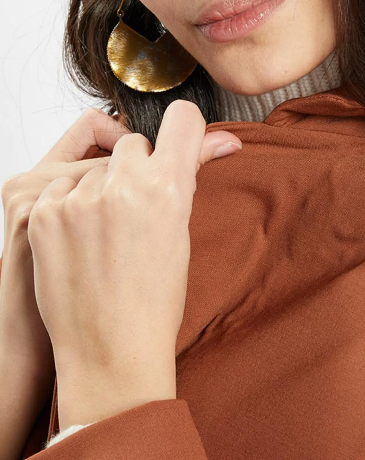 Blazer croisé en Laine mélangée Celeste marron