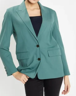 Blazer droit en Laine mélangée Cléo Oversize vert