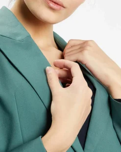 Blazer droit en Laine mélangée Cléo Oversize vert