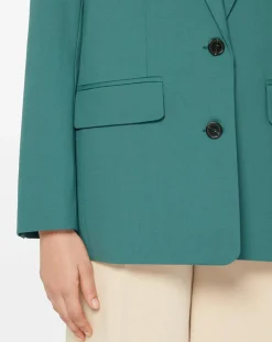 Blazer droit en Laine mélangée Cléo Oversize vert