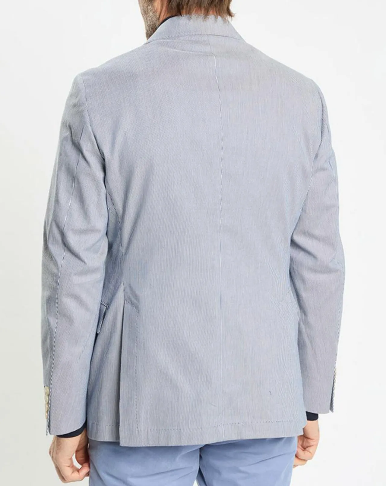 Blazer en Coton & Lin Milleraie bleu/blanc