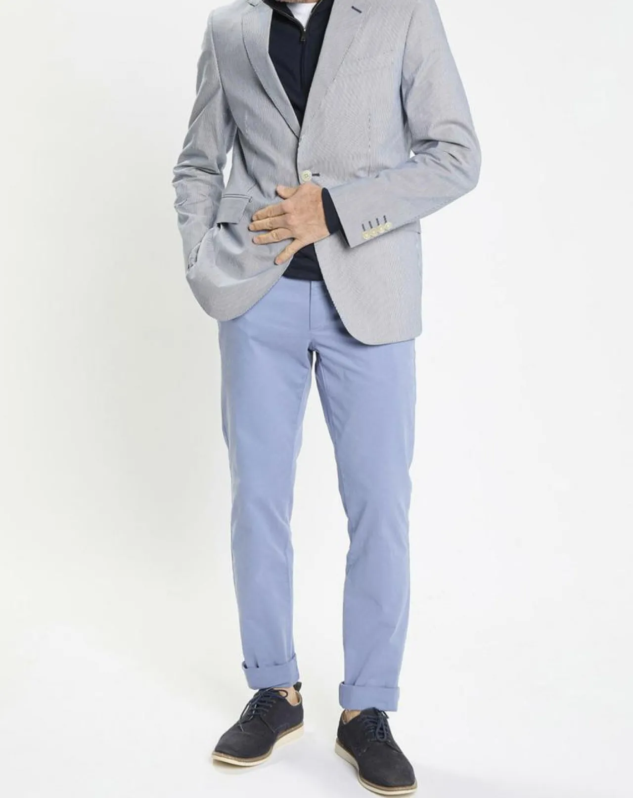 Blazer en Coton & Lin Milleraie bleu/blanc