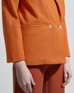 Blazer en Coton & Lin terre brûlée