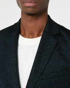 Blazer en Laine & Lin mélangés Stretch Laveste bleu marine