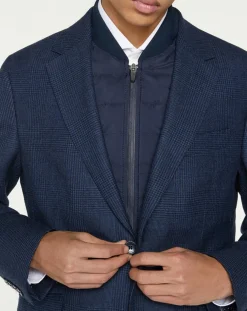 Blazer en Laine doublure amovible bleu foncé