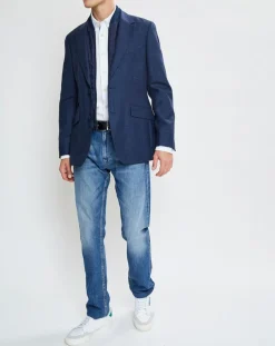 Blazer en Laine doublure amovible bleu foncé