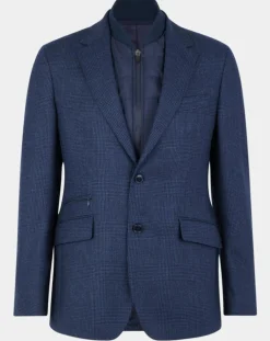 Blazer en Laine doublure amovible bleu foncé