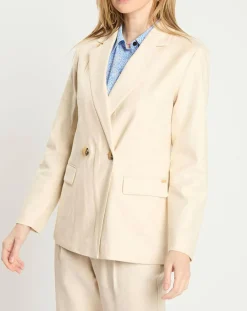 Blazer en Lin mélangé écru