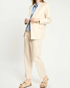 Blazer en Lin mélangé écru