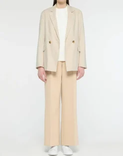 Blazer en Lin mélangé écru