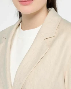 Blazer en Lin mélangé écru