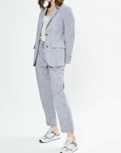 Blazer en Lin mélangé Marianne bleu marine