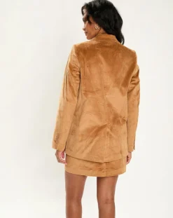 Blazer en Velours camel