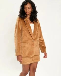 Blazer en Velours camel