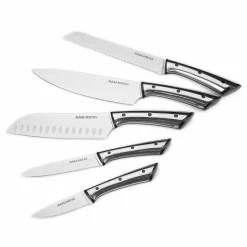 Bloc + 5 couteaux Sharp noir