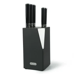 Bloc + 5 couteaux Steel noir