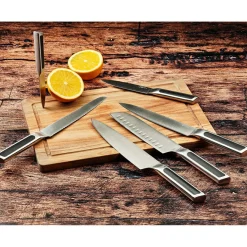 Bloc avec couteaux de cuisine Loki Imatra inox mat - 7 pièces