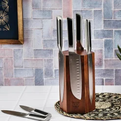 Bloc avec couteaux de cuisine Loki Imatra inox mat - 7 pièces