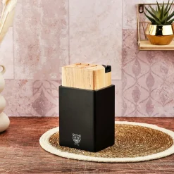 Bloc avec couteaux de cuisine Larus Porvoo gris métal - 8 pièces