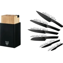Bloc avec couteaux de cuisine Jensen Porvoo - 8 pièces