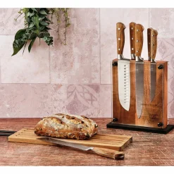 Bloc avec couteaux de cuisine Jakob Rauma bois mat - 7 pièces