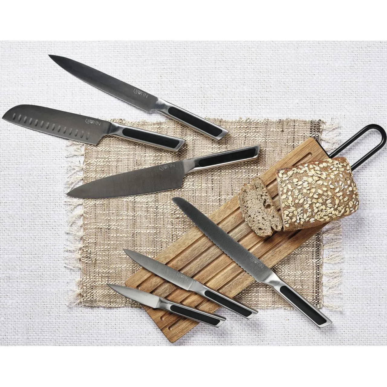 Bloc avec couteaux de cuisine et couteaux à steak Loki Loviisa - 14 pièces