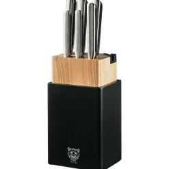 Bloc avec couteaux de cuisine Loki Porvoo inox mat - 8 pièces