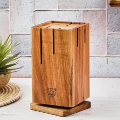 Bloc avec couteaux de cuisine Jakob Skagen bois mat - 7 pièces