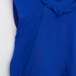 Blouse Atkins ourlet à la basque bleu klein