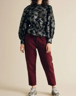 Blouse Beirut imprimée noir/multicolore