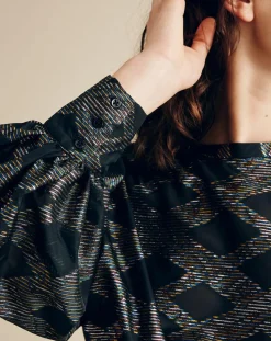 Blouse Beirut imprimée noir/multicolore