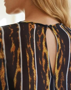 Blouse Bisous noir/marron