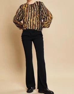 Blouse Bisous noir/marron