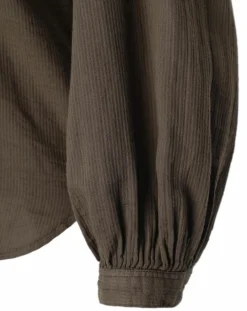 Blouse Charline fines rayures kaki