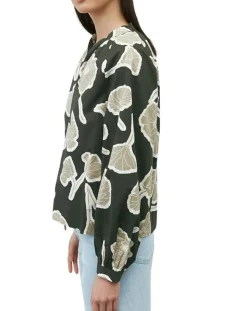 Blouse Col Mao Motif Coton Bio multicolore